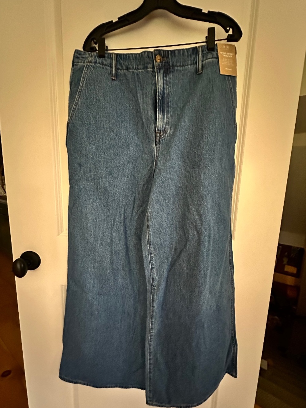 NWT Madewell Wide sweep denim trouser